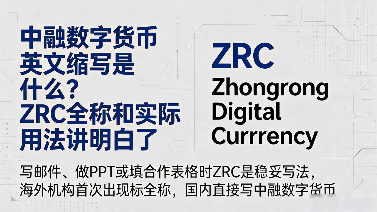 ZRC_中融数字货币英文缩写_Zhongrong Digital Currency